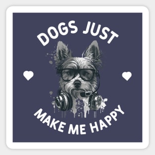 Dogs Just Make Me Happy Sticker